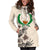 Pohnpei Hoodie Dress - Pohnpei Flag & Beige Hibiscus - Polynesian Pride