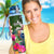 Samoa Hydro Tracking Bottle White - Turtle Plumeria Banana Leaf - Polynesian Pride