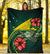 Tokelau Polynesian Premium Blanket - Green Turtle Hibiscus - Polynesian Pride