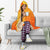 Sun In Leo Zodiac Hooded Blanket Polynesian Tattoo Simple - Orange - Polynesian Pride