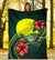 Palau Polynesian Premium Blanket - Green Turtle Hibiscus - Polynesian Pride