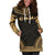 Northern Mariana Islands Women's Hoodie Dress - Polynesian Gold Chief - Polynesian Pride