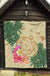 Hawaii Kanaka Maoli Polynesian Flowers Turtle Premium Quilt - Polynesian Pride