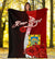 Tuvalu Polynesian Custom Personalised Premium Blanket - Coat Of Arm With Hibiscus - Polynesian Pride