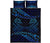 Aotearoa Quilt Bed Set Blue Maori Manaia With Silver Fern - Polynesian Pride