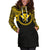 Kanaka Maoli Women Hoodie Dress - Kanaka Maoli Coat Of Arms Polynesian Gold Black - Polynesian Pride