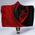 Hawaii Turtle Fish Hook Polynesian Hooded Blanket Red - Circle Style - Polynesian Pride