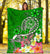 Tahiti Premium Blanket - Turtle Plumeria (Green) - Polynesian Pride