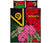 Vanuatu Quilt Bed Set - Vanuatu Flag with Hibiscus - Polynesian Pride