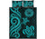 American Samoa Quilt Bed Set - Turquoise Tentacle Turtle - Polynesian Pride