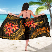 Marshall Islands Sarong - Gold Plumeria Coat of Arm - Polynesian Pride