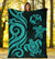 Tonga Polynesian Premium Blanket - Turquoise Tentacle Turtle - Polynesian Pride