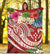 Kosrae Polynesian Premium Blanket - Summer Plumeria (Red) - Polynesian Pride