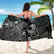 Tuvalu Sarong - Turtle Hibiscus Pattern Black - Polynesian Pride