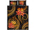 Samoa Polynesian Quilt Bed Set - Gold Plumeria - Polynesian Pride