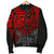 Guam Polynesian Bomber Jacket (Men) - Red Turtle Flowing - Polynesian Pride