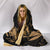 Hawaii Map Kanaka Polynesian Hula Girl Hooded Blanket - Gold - Polynesian Pride