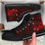 Polynesian Hawaii High Top Shoes - Humpback Whale with Hibiscus (Red) - Polynesian Pride