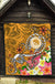 FSM Premium Quilt - Turtle Plumeria (Gold) - Polynesian Pride