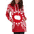 Cook Islands Polynesian Hoodie Dress Map Red White - Polynesian Pride