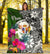 Niue Premium Blanket - Turtle Plumeria Banana Leaf - Polynesian Pride