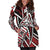 Wallis and Futuna Women's Hoodie Dress - Tribal Flower Special Pattern Red Color - Polynesian Pride