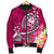 Guam Men's Bomber Jacket - Turtle Plumeria (Pink) - Polynesian Pride