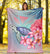 Hawaii Map Kanaka Turtle Galaxy Night Plumeria Hibiscus Premium Blanket - Polynesian Pride