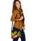 Cook Islands Shoulder Handbag - Humpback Whale with Tropical Flowers (Yellow) - Polynesian Pride