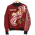 American Samoa Men's Bomber Jacket - AS Seal Polynesian Patterns Plumeria - Polynesian Pride