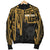 Tahiti Personalised Men's Bomber Jacket - Tahiti Seal In Heartbeat Patterns Style (Gold) - Polynesian Pride