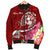 Tonga Custom Personalised Men's Bomber Jacket - Turtle Plumeria (Red) - Polynesian Pride