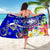 Fiji Custom Personalised Sarong - Turtle Plumeria (Blue) - Polynesian Pride