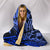 Hawaii Turtle Polynesian Blue Hooded Blanket - Polynesian Pride