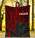 Kosrae Premium Blanket - Kosrae Seal In Heartbeat Patterns Style (Red) - Polynesian Pride