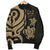 Fiji Polynesian Men Bomber Jacket - Gold Tentacle Turtle Crest - Polynesian Pride