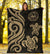 Samoa Polynesian Premium Blanket - Gold Tentacle Turtle - Polynesian Pride