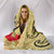 Hawaiian Marble Turtles Hibiscus Hooded Blanket - Polynesian Pride