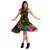 Fiji Polynesian Personalised Midi Dress - Hibiscus and Banana Leaves - Polynesian Pride