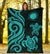 Northern Mariana Premium Blanket - Tentacle Turtle Turquoise - Polynesian Pride