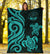 Marshall Islands Premium Blanket - Tentacle Turtle Turquoise - Polynesian Pride