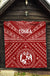 Tonga Premium Quilt - Tonga Seal With Polynesian Tattoo Style (Red) - Polynesian Pride