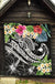 Papua New Guinea Polynesian Premium Quilt - Summer Plumeria (Black) - Polynesian Pride