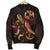 Tonga Polynesian Men's Bomber Jacket - Turtle With Blooming Hibiscus Gold - Polynesian Pride