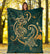 Hawaii Triple Marble Turtle Polynesian Hibiscus Premium Blanket - AH - Benjamin Style - Green - Polynesian Pride