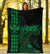 Hawaii Map Kanaka Polynesian Hula Girl Premium Blanket - Green - Polynesian Pride