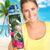 Yap Hydro Tracking Bottle White - Turtle Plumeria Banana Leaf - Polynesian Pride