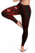 Polynesian Hawaii Women's Leggings - Humpback Whale with Hibiscus (Red) - Polynesian Pride