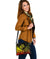 Tonga Shoulder Handbag - Humpback Whale with Tropical Flowers (Yellow) - Polynesian Pride