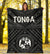 Tonga Premium Blanket - Tonga Seal With Polynesian Tattoo Style (Black) - Polynesian Pride